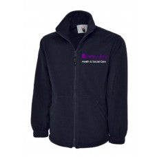 Health and Social Care full zip Fleece In Black
